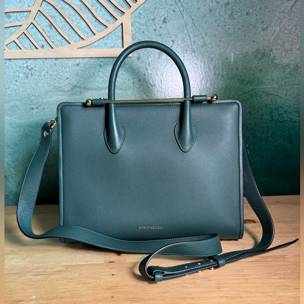 Strathberry Midi Tote - Bottle Green